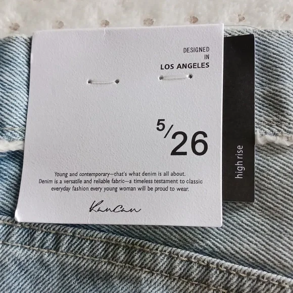 Kancan Women's Distressed Light Wash Jean Shorts - size 5/26 - Picture 4 of 16